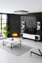 Hanah Home Mueble de TV Black Line - Blanco y Negro